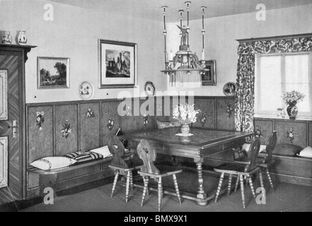 ADOLF HITLER - intérieurs de sa maison Berghof à Berchtesgaden dans l'Obersaltzberg domaine dans les Alpes bavaroises Banque D'Images