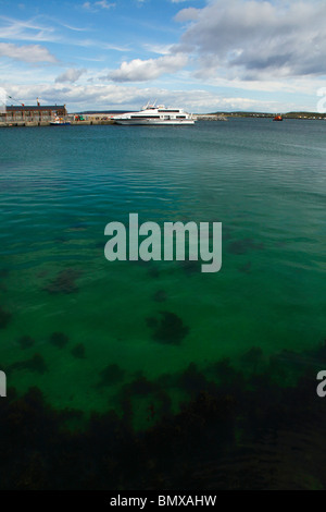 Le Kilronan pier, l'Inishmore,Aranmore,îles Aran,Baie de Galway, Galway Irlande,CO,Irlande. Banque D'Images