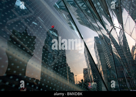 Grand Lisboa Macau, immeubles de la Banque de Chine Banque D'Images