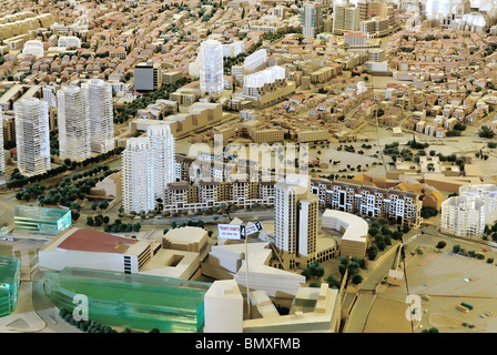 Israël, Jérusalem, une maquette de la ville Banque D'Images