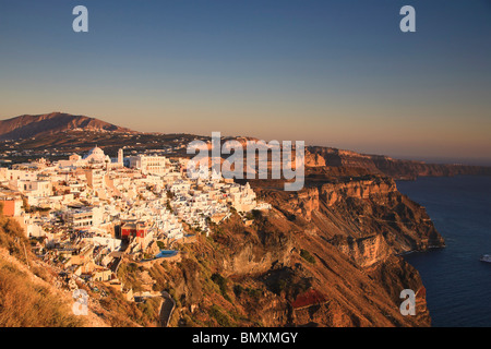 Grèce, les Cyclades, Santorin, Fira (thira), vue de la caldeira de Santorin Banque D'Images