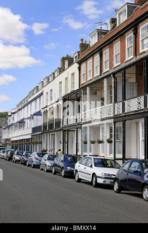 Les bâtiments de mer victorien en Angleterre Devon sidmouth Banque D'Images