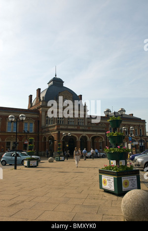 La gare de Norwich, Norwich, Norfolk, Angleterre. Banque D'Images