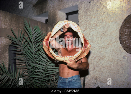 Mâchoires de requins Tigre 4 mètres (Galeocerdo cuvier) Charm-El-Cheikh, en Egypte, en Mer Rouge. Banque D'Images