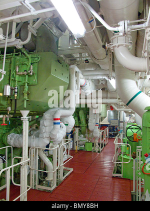 La salle des machines des navires de croisière Eurodam Banque D'Images