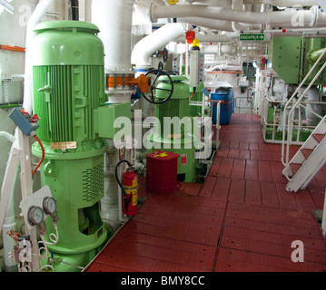 La salle des machines des navires de croisière Eurodam Banque D'Images