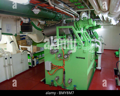 La salle des machines des navires de croisière Eurodam Banque D'Images