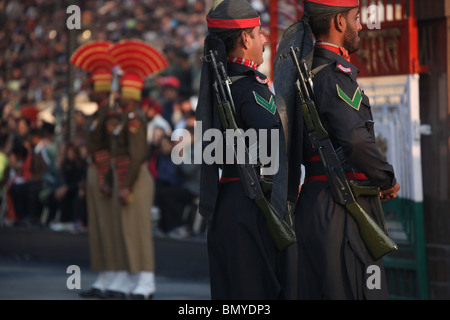 Pak-India border quotidien de rites Banque D'Images