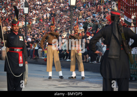 Pak-India border quotidien de rites Banque D'Images