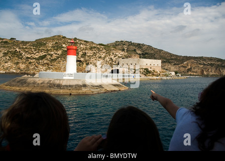 Turistico Barco CIUDAD DE CARTAGENA région Murcia España Bateau de tourisme ville de Cartagena Murcia Région Espagne Banque D'Images