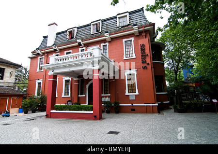 Beaux bâtiments anciens dans la concession française de Shanghai. Banque D'Images