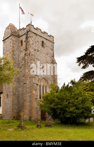 L'église Saint Mary vierge, Burpham près de Arundel, Sussex de l'Ouest Banque D'Images