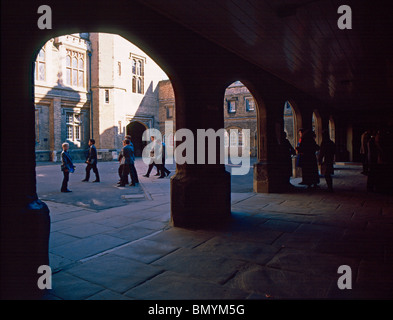 La Rugby School vieux Quad, des années 1980. Pour Thomas Hughes' Tom Brown's l'Ecole. Banque D'Images