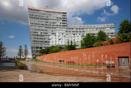 Un Parc à l'Ouest, un bâtiment moderne de 17 étages, une partie de la vente au détail et de divertissement Liverpool One complexe dans la ville de Liverpool Banque D'Images