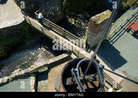 Vue depuis la Grande Roue de Laxey, ou Lady Isabella, roue à Laxey, Île de Man, îles britanniques. Banque D'Images