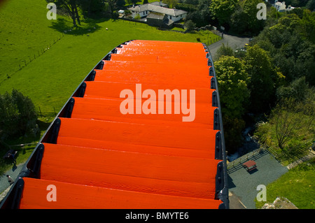 Vue depuis la Grande Roue de Laxey, ou Lady Isabella, roue à Laxey, Île de Man, îles britanniques. Banque D'Images