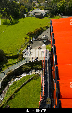 Vue depuis la Grande Roue de Laxey, ou Lady Isabella, roue à Laxey, Île de Man, îles britanniques. Banque D'Images