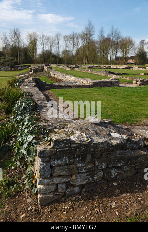 Vestiges de villa romaine à Bancroft, Milton Keynes, Buckinghamshire, Angleterre Banque D'Images