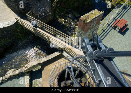 Vue depuis la Grande Roue de Laxey, ou Lady Isabella, roue à Laxey, Île de Man, îles britanniques. Banque D'Images