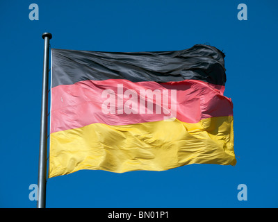 Vue rapprochée de drapeau allemand Banque D'Images