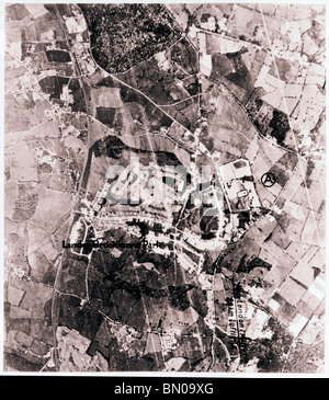 Brookmans Park, Hatfield, Hertfordshire - 1940 Station sans fil Image aérienne de la Luftwaffe Banque D'Images