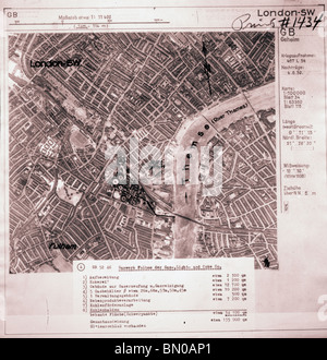 Londres - Fulham 4 juin 1939 Fulham Gas Works & Gaslight et Coke Company Image aérienne de la Luftwaffe Blitz Bombing Banque D'Images