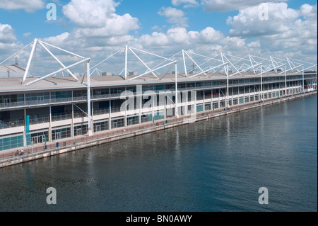 Excel Exhibition Centre sur le Royal Victoria Dock à docklands, East London Banque D'Images