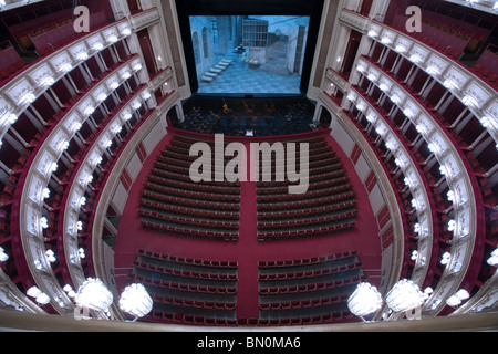 L'Opéra de Vienne de l'auditorium principal, Vienne, Autriche Banque D'Images