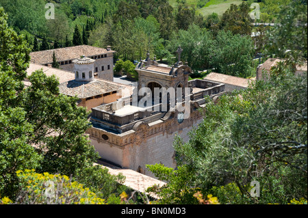 Une vue sur le monastère de Lluc dans la Serra de Tramuntana de Majorque, Espagne du nord 2010 Banque D'Images