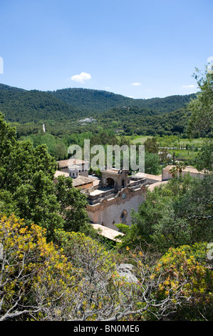 Une vue sur le monastère de Lluc dans la Serra de Tramuntana de Majorque, Espagne du nord 2010 Banque D'Images