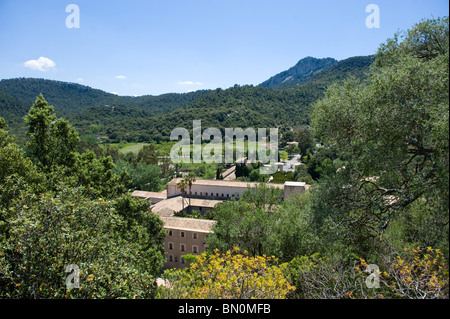 Une vue sur le monastère de Lluc dans la Serra de Tramuntana de Majorque, Espagne du nord 2010 Banque D'Images