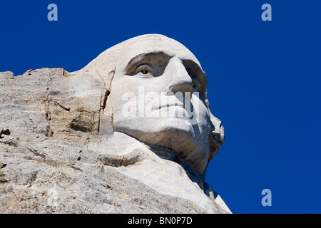 Le mont Rushmore avec la tête des présidents George Washington près de Keystone Dakota du Sud Banque D'Images