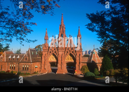 Entrée principale greenwood cemetery brooklyn Banque D'Images