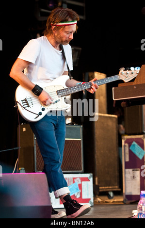 Thom York, invité spécial à Glastonbury 2010 Banque D'Images