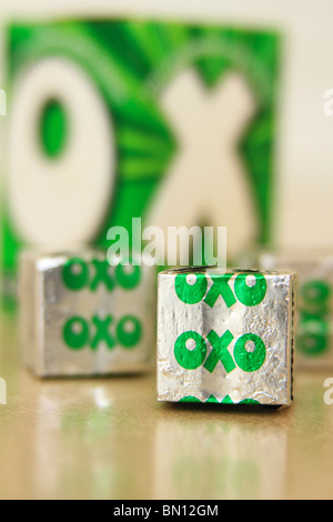 Cubes de bouillon de légumes Oxo Banque D'Images