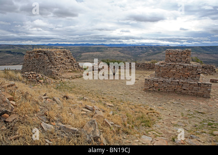 Ruines de Chicomostoc (vers 300-1200), la Quemada, Zcatecas, Mexique Banque D'Images