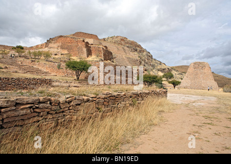 Ruines de Chicomostoc (vers 300-1200), la Quemada, Zcatecas, Mexique Banque D'Images