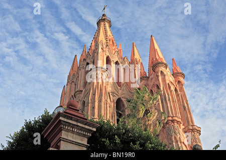 L'église San Miguel Arcangel (1880), San Miguel de Allende, Guanajuato, Mexique Banque D'Images