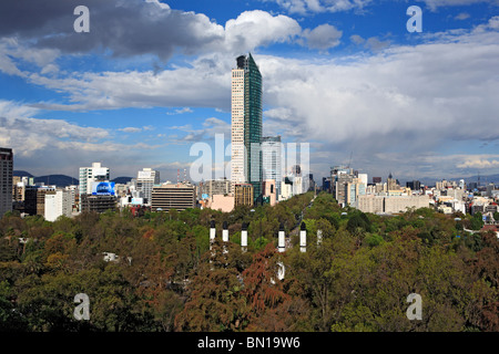 Vue du château de Chapultepec, Mexico, Mexique Banque D'Images