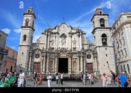 La cathédrale de San Cristobal (1777), La Havane, Cuba Banque D'Images