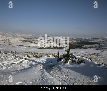 Scène d'hiver Handley Lyme Lyme Park près de Cheshire Angleterre Banque D'Images