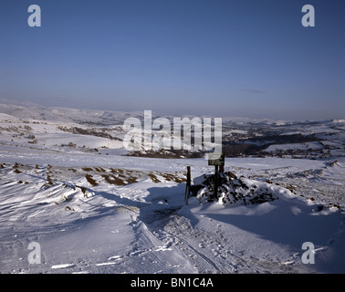 Scène d'hiver Handley Lyme Lyme Park près de Cheshire Angleterre Banque D'Images