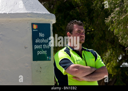 Garde de sécurité à l'hôtel de la station balnéaire de Rottnest Island Australie occidentale Banque D'Images