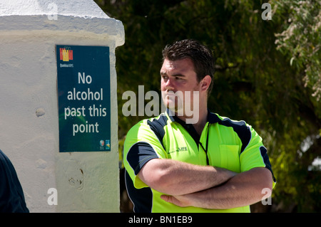 Garde de sécurité à l'hôtel de la station balnéaire de Rottnest Island Australie occidentale Banque D'Images