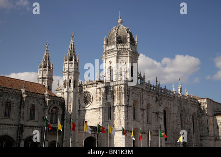 Monastère Mosteiro dos Jeronimos Jerominos à Belém, Lisbonne, Portugal, Europe Banque D'Images