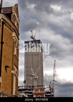 Chantier de construction de la nouvelle - le plan architectural SHARD près de London Bridge, SE1 Banque D'Images