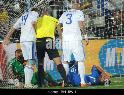 Gardien de JAN MUCHA & FABIO Q SLOVAQUIE V ITALIE ELLIS PARK AFRIQUE DU SUD 24 Juin 2010 Banque D'Images