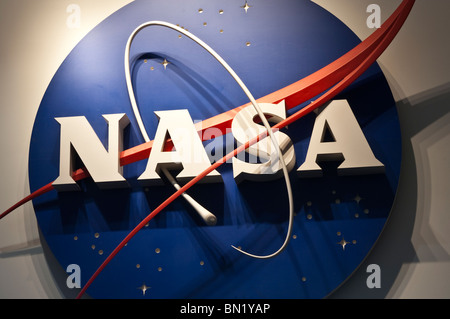 Panneau indiquant NASA Space Center, Houston, Texas. Banque D'Images