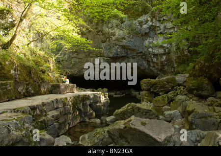 Yr Ogof Afon, Porth, Ystradfellte Mellte, parc national de Brecon Beacons, Powys, Pays de Galles, Royaume-Uni, Europe Banque D'Images