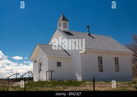 Historique ancienne église en bois blanc en bois dans Virgina Dale Colorado Banque D'Images